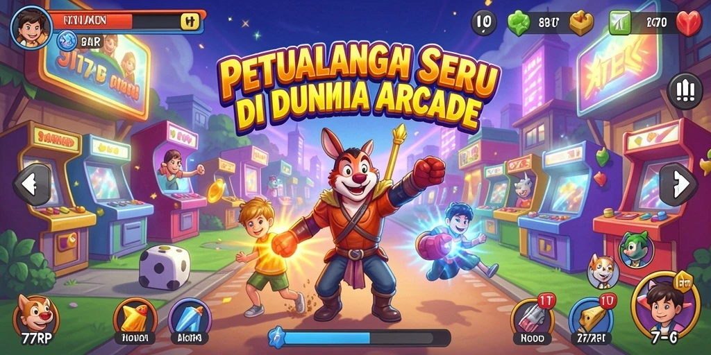 Tangkapan layar gameplay seru dari 77RP yang menarik.