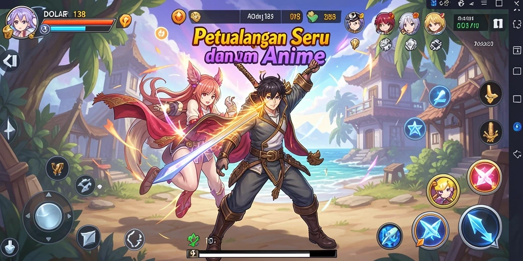 Screenshot DOLAR138 menampilkan aksi seru karakter anime.