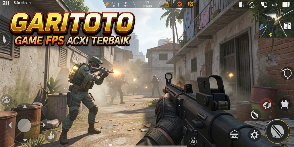 Tangkapan layar utama GARITOTO menampilkan aksi seru dalam gameplay FPS.