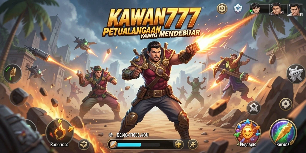 Tangkapan layar gameplay <strong>KAWAN777</strong> yang menunjukkan aksi mendebarkan di arena.