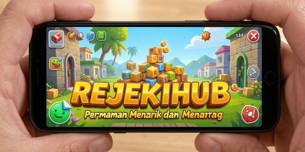 Tangkapan layar utama menampilkan gameplay seru dari REJEKIHUB.