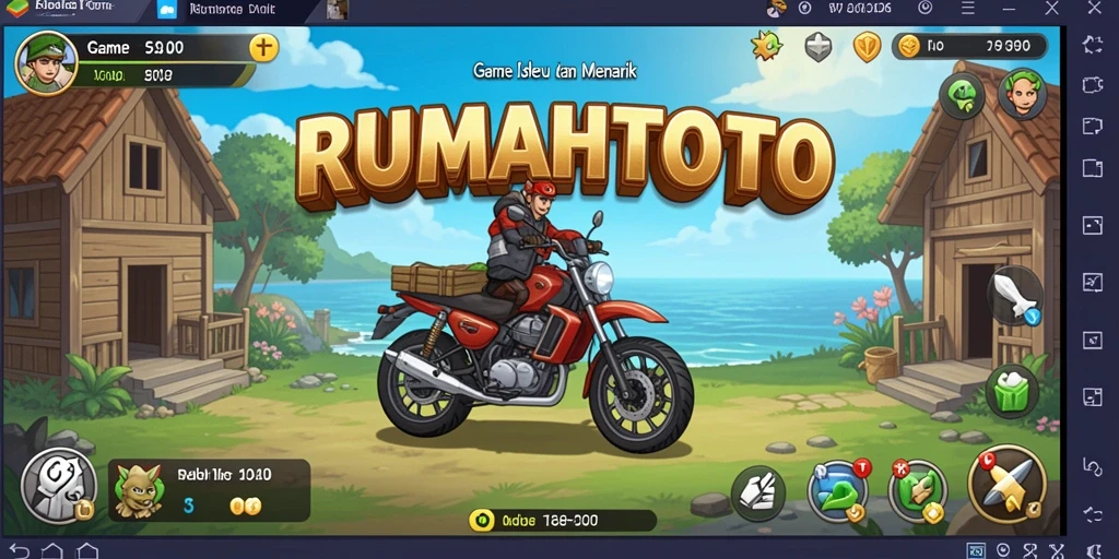 Tampilan gameplay RUMAHTOTO dengan aktivitas membangun rumah yang santai.