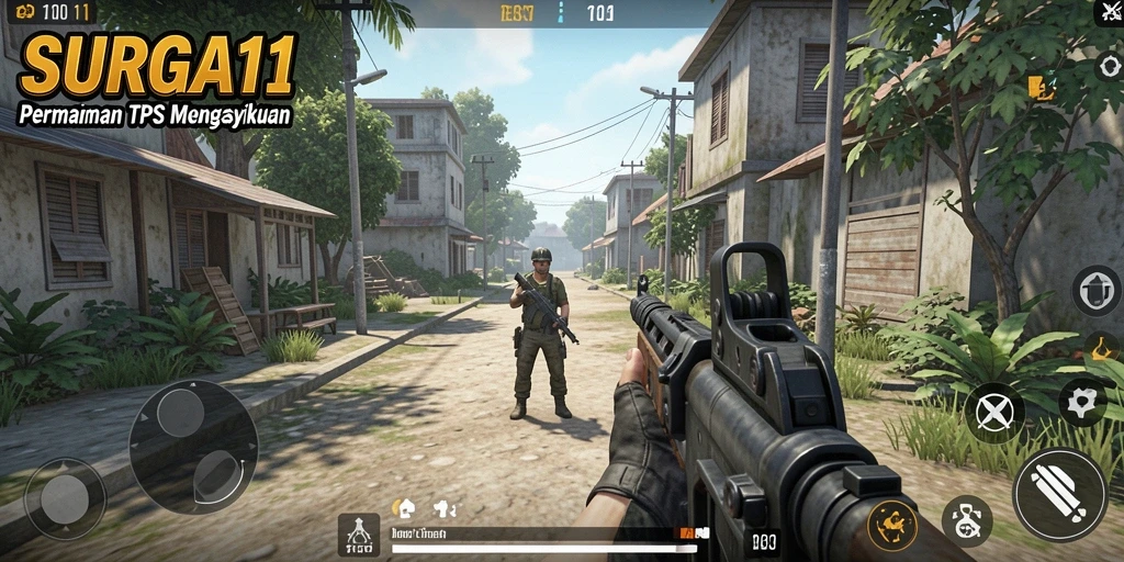 Tangkapan layar dari gameplay SURGA11 menampilkan pertempuran yang mendebarkan.